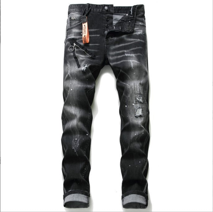 Black and gray jeans for men.