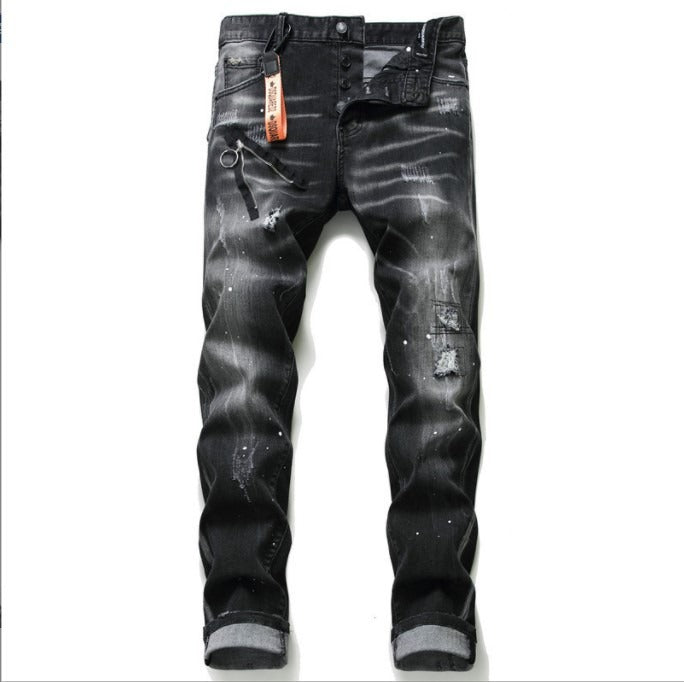 Black and gray jeans for men.