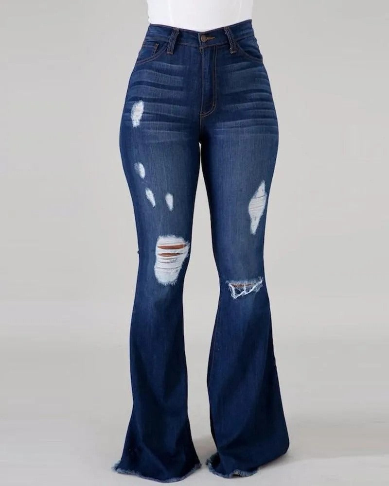 Women Fashion Slim Hip Lift Denim Pants.