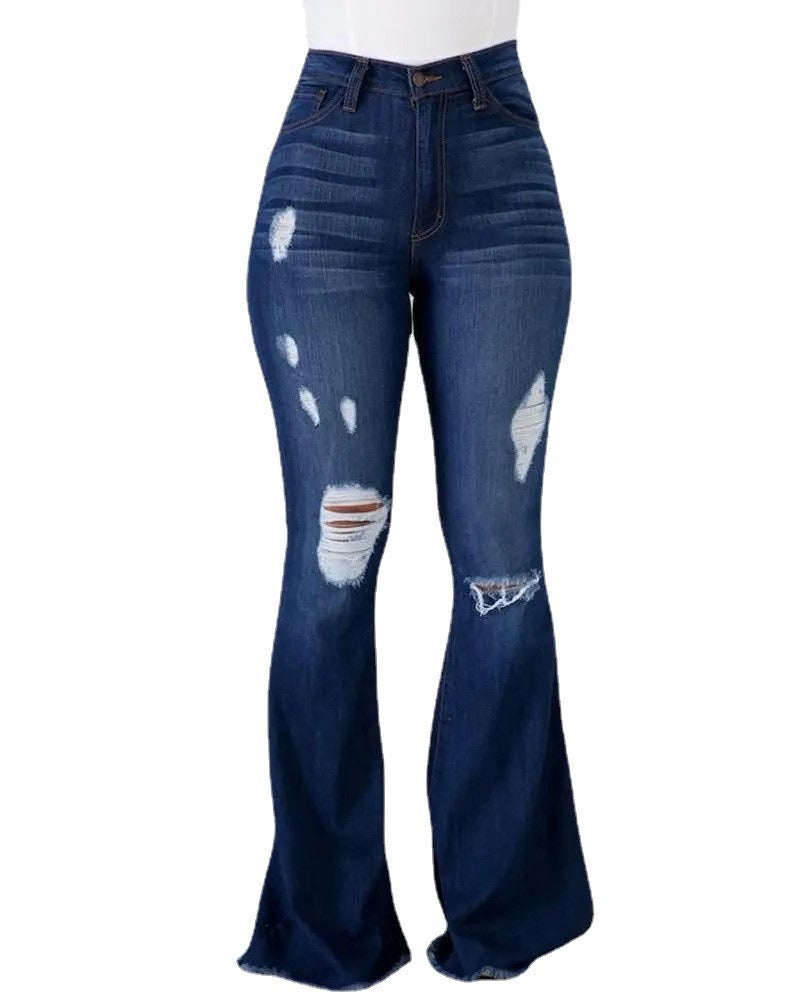 Women Fashion Slim Hip Lift Denim Pants.